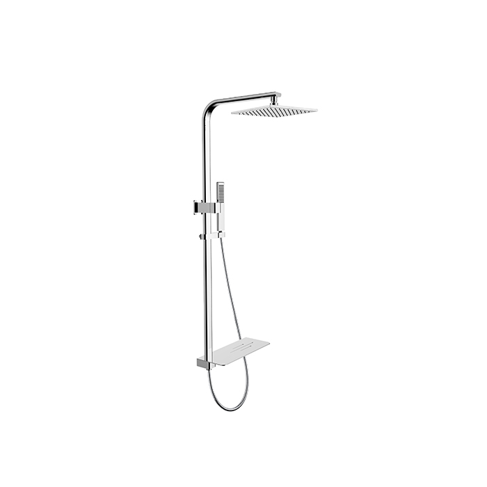 Sqaure Twin Shower With Luxury Shelf